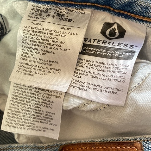 LEVI’S Wedgie Icon Fit Button Fly Cotton High Rise Jeans - Picture 9 of 11